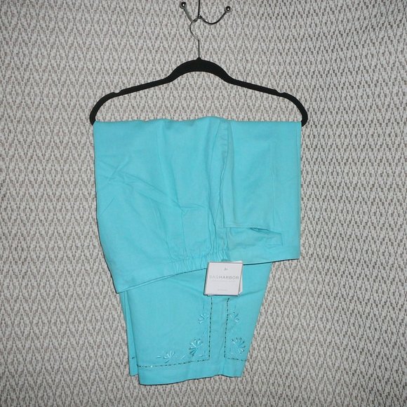 Sag Harbor Capri Cropped Pants 24W NWT Embellished - Picture 12 of 12